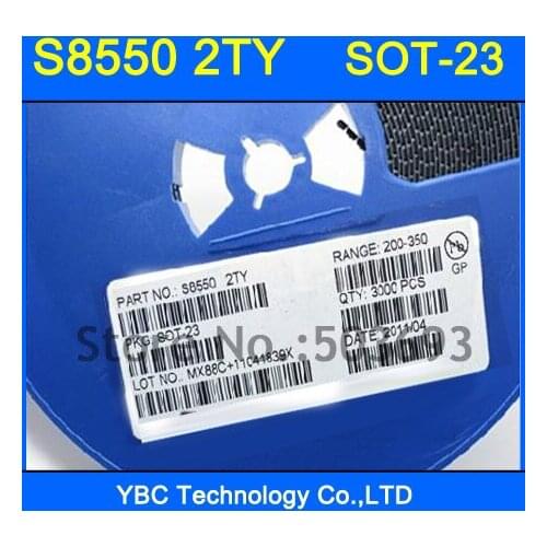 Free Shipping 200pcs/lot SMD S8550 2TY S85502TY Triode Transistor SOT-23
