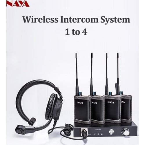 NAYA BS180 Wireless Video Intercom System Full Duplex Call system with Base Station Headset supports BMD Switcher for Film Live