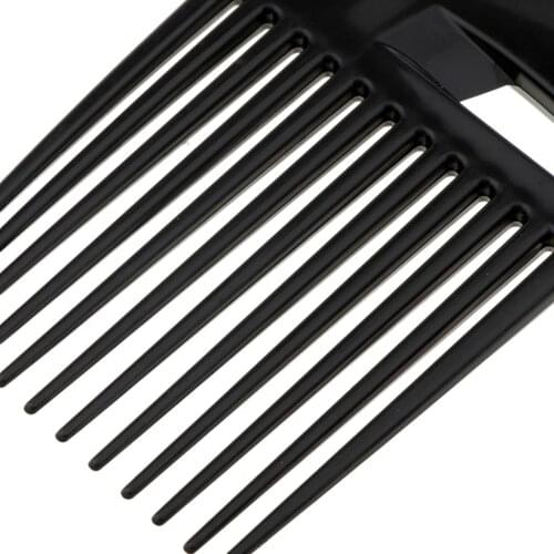 Black Plastic Afro Hair Lifting Pik Pick Style Comb Wigs Hair Brush Pocket