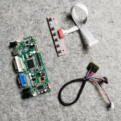 LVDS 40 Pin LCD display controller drive board 60Hz WLED DIY kit 1600*900 For N140O6/N156O6/N173O6 matrix VGA DVI M.NT68676
