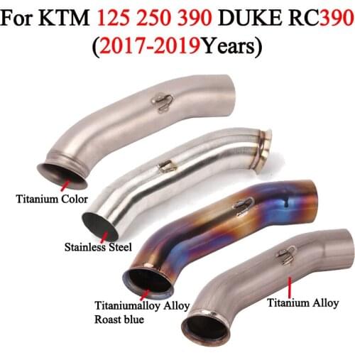 For DUKE 390 250 125 Duke RC 390 RC390 2017 2018 Motorcycle Moto Exhaust Muffler Mid Middle Pipe Slip-on RC390
