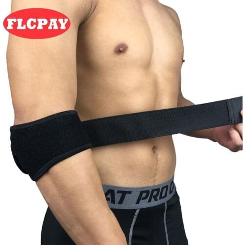 Men 1 Piece Fitness Pressurization Elbow Support Adjustable Compression Muscle Pressurized Protector Brace Wrap Sports Safety
