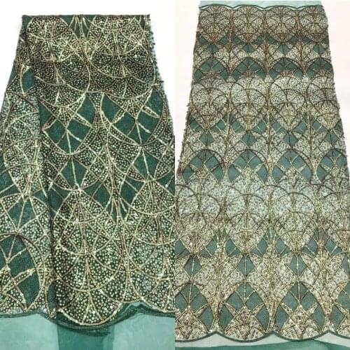 French lace fabric African net lace high quality Embroidery With sequins J-688685 for Formal dress