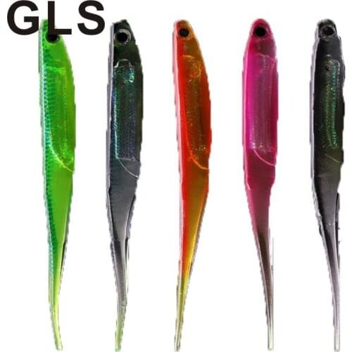 GLS brand hollow rainbow fish soft fish 9.5cm/2.8g soft bait needle soft soft plastic tail fishing bait