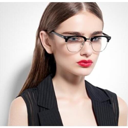 SPH -0.5 -1 -1.5 -2 -2.5 -3 -3.5 -4 -4.5 -5 -5.5 -6 Finished Myopia Glasses Anti-radiation Coating Spectacles Metal Half Frame