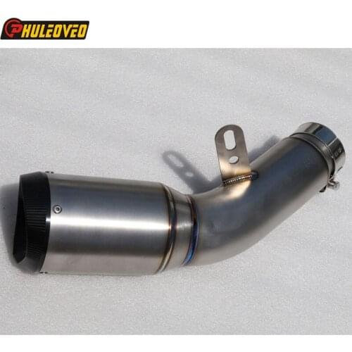 Customized Titanium Alloy Motorcycle Exhaust Muffler Slip-on Demper Escape for S1000RR 2015 2016 Exhaust Muffler with CNC Tip