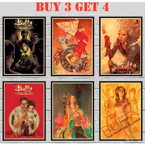 29 Designs Buffy The Vampire Slayer Kraft paper Poster Artwork Painting Funny Wall Sticker 2 42X30cm