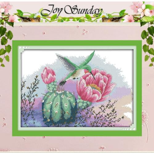Flowers And Hummingbird Patterns Counted Cross Stitch 11CT 14CT Cross Stitch Set Animal Cross-stitch Kits Embroidery Needlework