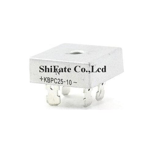 KBPC25-10 1KV 25A Single Phase Bridge Rectifier Half Wave Silver Tone