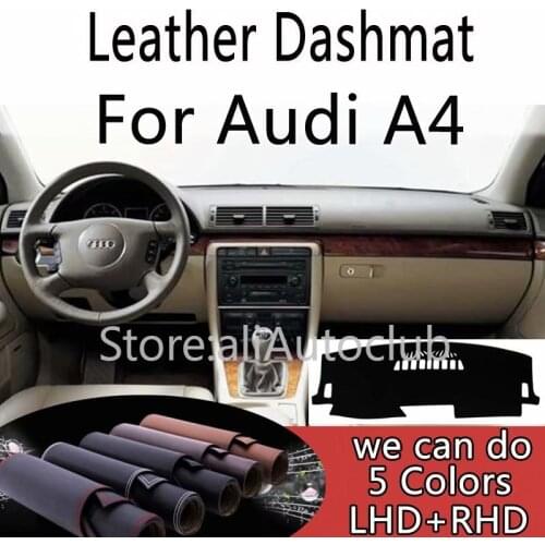 For Audi A4 2001 2002 2003 2004 Leather Dashmat Dashboard Cover Pad Dash Mat SunShade Carpet Custom Cover Car Styling LHD+RHD