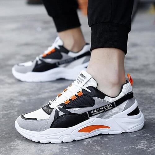 Chunky High Soles Mens Sports Shoes Women Sneakers Sport Man Running Shoes Men Gray Athletic Baskets Sneakrs Jogging Flat A-775