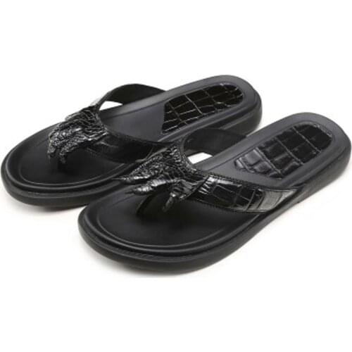 S linshe new crocodile slippers male leisure flip-flops non-slip male Beach shoes Wear outside men slippers