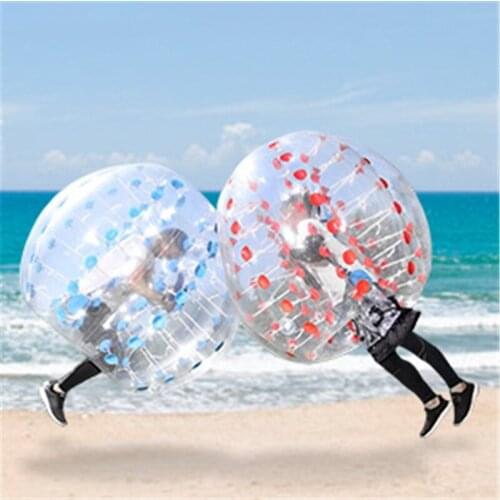 1.2m Inflatable Toys for Children Adults 0.8mm PVC Body Air Bubble Soccer Zorb Ball Bumper Ball Football Outdoor Sports Game