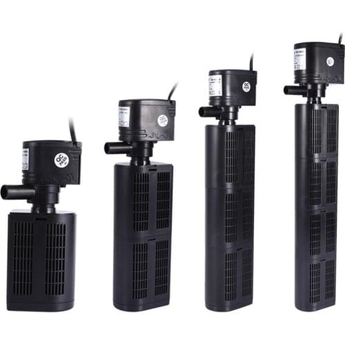 New 3 4 Types in 1 FishTank Aquarium Filter Oxygen Pump 12W/18W/25W/35W Water Quality Purifier Tool Fish Tank Filter EU Plug