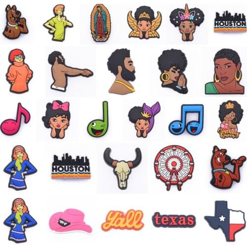 New PVC Cartoon Croc Charms Croc Accessories Baby Cute Shoe Decorations Accessories Fit For Wristband Party Kids Gifts