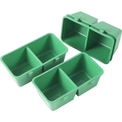 Double Bowl Bird Feeder Cage Dual Water Drink Eating Device Parrot Pigeon Trough Two Uses For Feeding And Drinking 2 Pcs