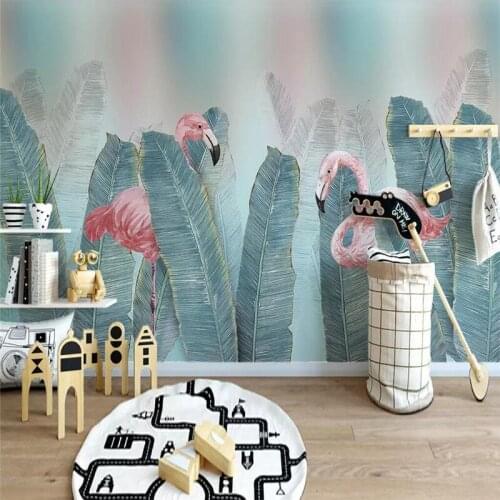 Simple small fresh green leaves background professional production mural factory wholesale wallpaper mural poster photo wall
