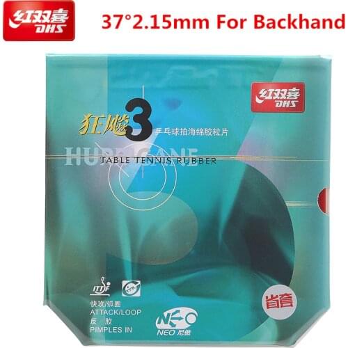 DHS Provincial Hurricane 3 NEO 37 degree backhand Pips-In Table Tennis Rubber Ping Pong Pimples In With Sponge Tenis De Mesa