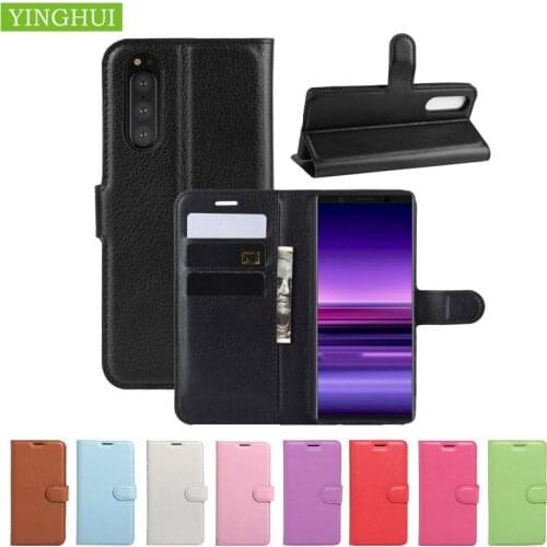 For Sony Xperia 1 Luxury Leather Wallet Stand Flip Case For Sony Xperia 2 cover Flip Magnetic Cover phone Case bag shell