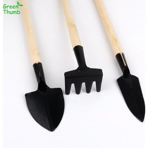 1set Gardening Tools Plants MiNi Dig Soil Friable Shovel Scorpion Rake Wooden Handle Light Easy Carry For Gaden Bonsai