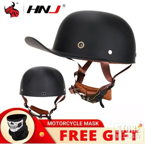 HNJ Summer Motorcycle Helmet Open Face Casco Moto Vintage Retro Motorcycle Half Helmet Chopper Biker Motorbiker Capacete