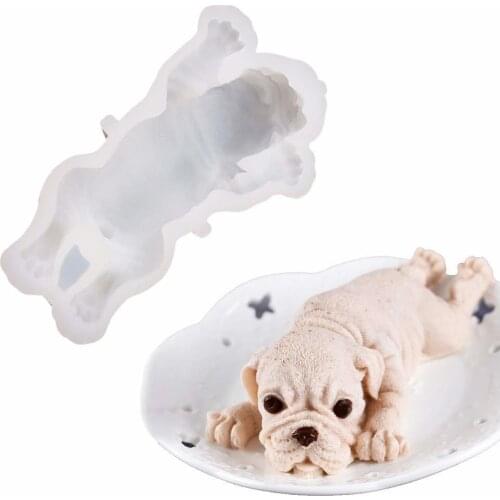 Cute Dog Silicone Mold Mousse Cake 3D Shar Pei Mould Ice Cream Pudding Blast Chilling Tools Fondant Decoration