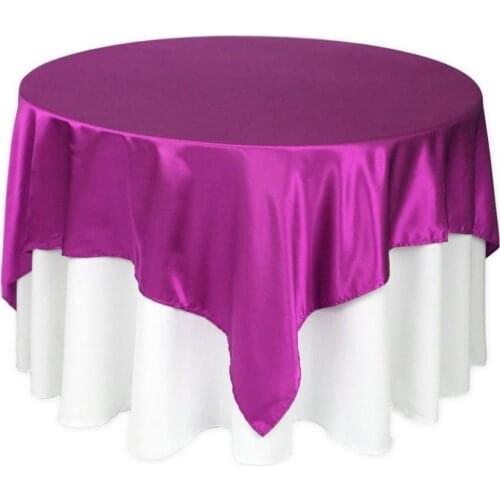 Hot Sale 145cm×145cm Hotel tablecloth Satin Tablecloths Cover For Wedding Home Banquet Decoration