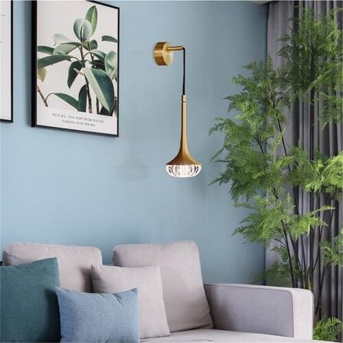 Indoor LED modern glass wall lamp interior decoration home lighting creative design living room bedroom lamp / AC220V