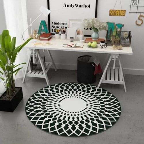 Modern Rugs Bohemia Carpet Kid Play Crawling Carpets Flannnel Floormat Doormat Kids Chair Mat Round Area Rug for Living Room
