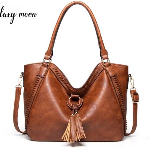Retro Brown Women Handbag Soft PU Leather Shoulder Messenger Bag Luxury Design Large Capacity Totes bolsa feminina ZD1826
