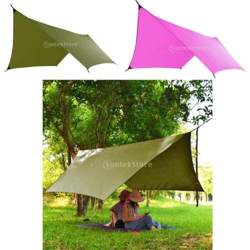 Waterproof Tent Tarp Camping Shelter Tent Rain Cover Tarp Hammock Rainfly Mountaineering Tent Floor Saver Groundsheet 360x300cm