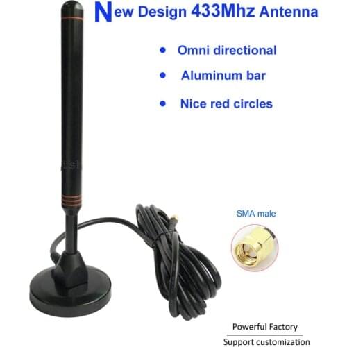 High Gain 433mhz Omni Antenna 62mm Magnetic Base 433Mhz Antenna With RG58U cable 1pcs