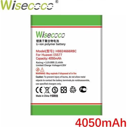 Wisecoco HB824666RBC 4050mAh New Battery For Huawei E5577 EBS-937 High quality WIFI Router Battery Replacement