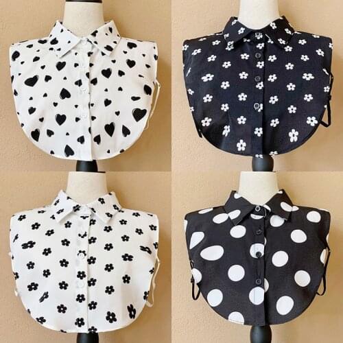 Women Chiffon White Fake Collars Adjustable Sweater Blouse Decorative Collar Female Shirt Neckwear Fake Lapel Accessories