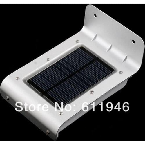10pcs Solar Powered Lamp Energy saving Outdoor 16 LED Wall Garden Yard Street Light Voice/light/body induction Mode Optional
