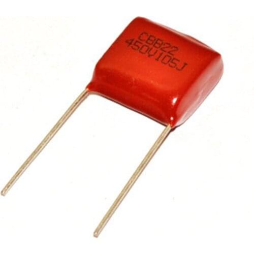 10pcs 1uF 450V CBB Polypropylene film capacitor pitch 15mm 105 450V 1uF
