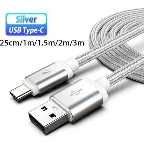 2/3m USB Type C Charging Cable For Huawei p30 P20 mate 20 nova 5 Honor 2010 magic 2 xiaomi redmi note 8 7 k20 k30 Charger cable