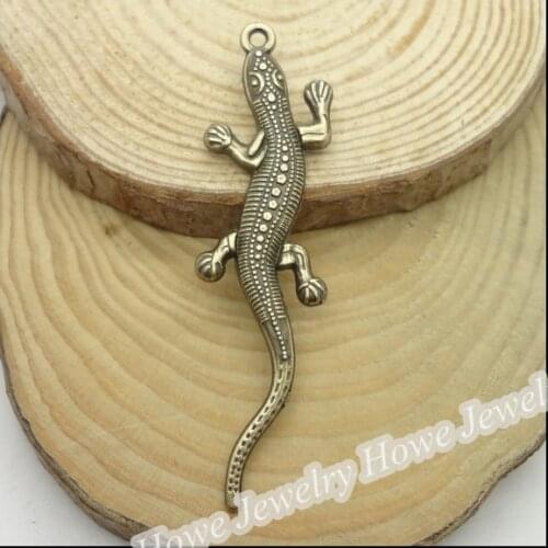 32 pcs Vintage Charms Lizard Pendant Antique bronze Fit Bracelets Necklace DIY Metal Jewelry Making