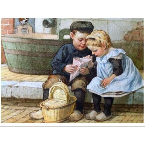 Diamond Painting Portrait Boy and Girl 5D DIY Diamond Embroidery Kid Childhood Mosaic Picture Wall Home Decor Gift