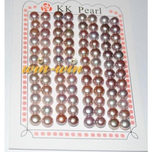 AAAA FREE SHIPPING Freshwater 7-8mm Loose Pearl, Half Drilled