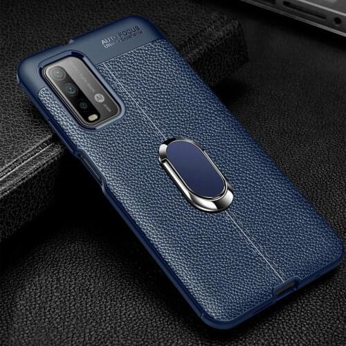 For POCO M3 case POCO X3 NFC Slim Soft silicone Fiber Find Ring Holder cover for POCO F2 Pro Fundas POCO C3 X2