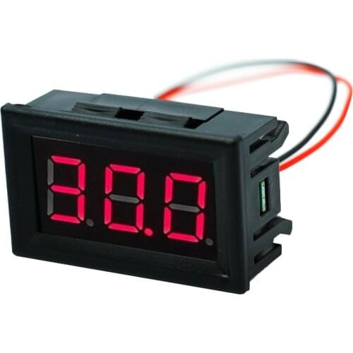 2 wires 0.56 inch DC 3-30V mini Digital voltmeter Gauge Voltage Panel Volt Meter tester Red LED display 40%off