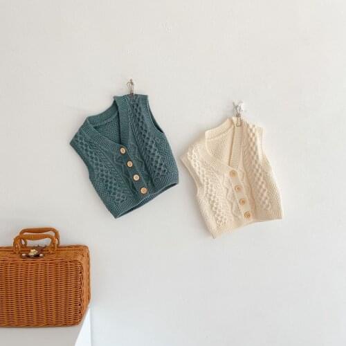 Children Down Jacket New Style for Autumn Spring Boys and Girls Knitted Vest Kids Clothes Childrens Clothing Jacket Korean