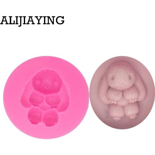 DY0024 New Cute Rabbit Silicone molds Craft cake Molds DIY Handmade soap molds Polymer Clay Candy Chocolate Moulds