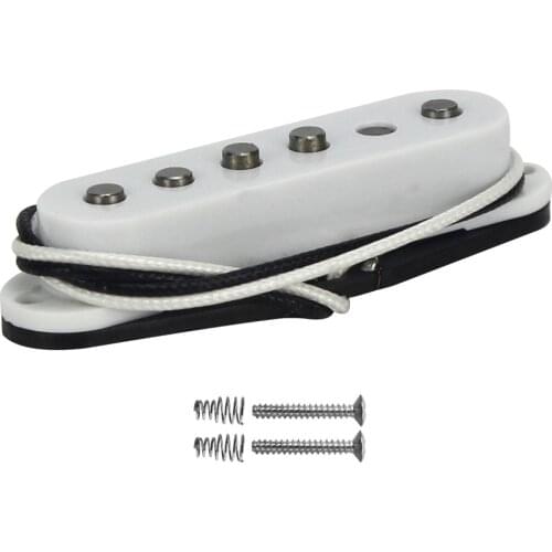 FLEOR Staggered Pole Vintage Alnico 5 Single Coil Pickup Neck Electric Guitar Pickup for ST Guitar Parts Accessories
