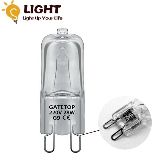 Hot Size Halogen Lamp G9 28W 220V Crystal Chandelier Home Decoration Warm Light Mini Bulb