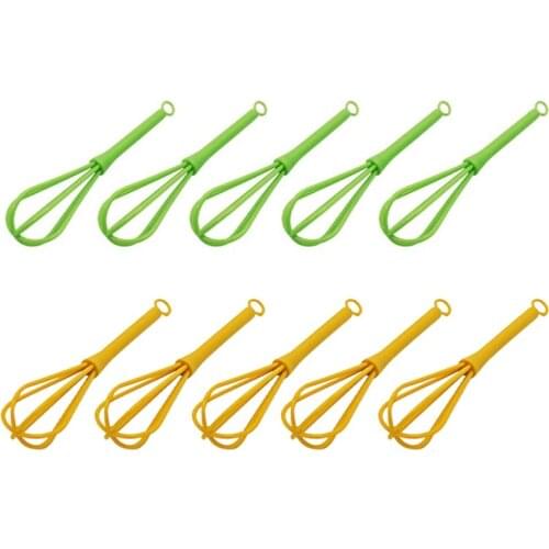 Hot Sale 10PCS Whisk Plastic Egg Whisk Kitchen Whisk Danish Dough Whisk Baking Tools for Home Kitchen