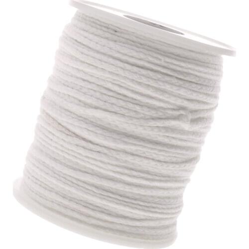 61m Cotton Candle Wicks White Low Smoke Wick Cores For Scented Candles