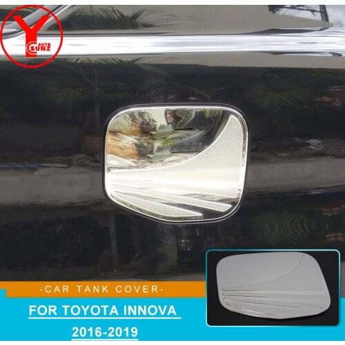 Chrome Fuel Tank Gas Cover For Toyota Innova 2016 2017 2018 2019 ABS Oil Gas Protector Car Styling Parts Accessories YCSUNZ