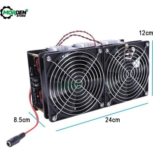 New 2500W ZVS Tesla Induction Heater Induction Heating Machine PCB Board Module Flyback Driver Heater Cooling Fan + Coil